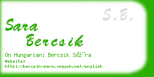 sara bercsik business card